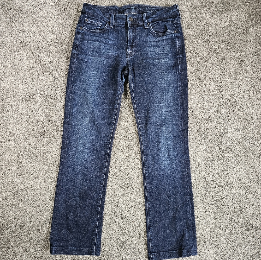 7 For All Mankind Medium Blue Denim Jeans Straight Leg Size 29